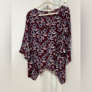 Let Them Eat Cake Floral Top With Wide Sleeves